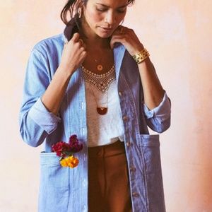 Will Stripe Shirt Jacket - Sezane